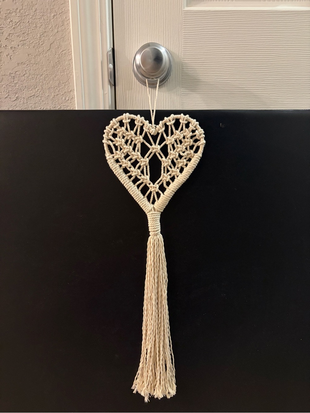 Macrame wall hanging.